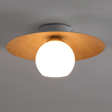 Nordic Hallway Flush Ceiling Light Opal Glass, Anti Glare