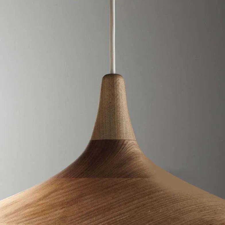 Black Elegant Feather Wood Pendant Light - Clowas