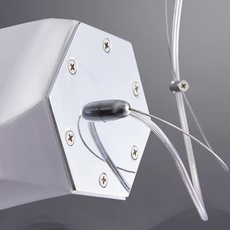 Long Curve Dining Room White Pendant Light - Clowas