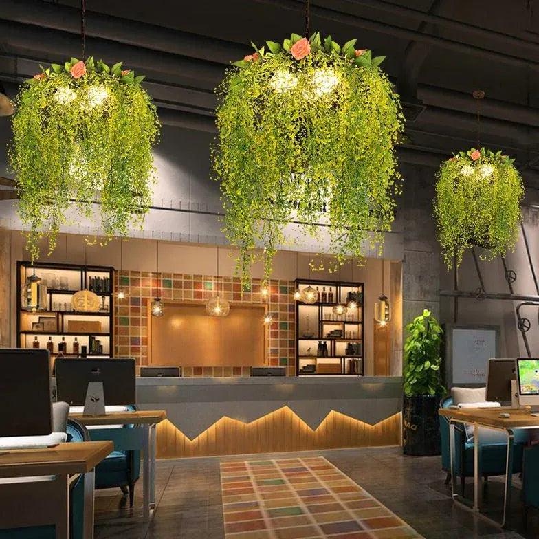 Green Plant Themed Decorative Lighting Fixture - Clowas