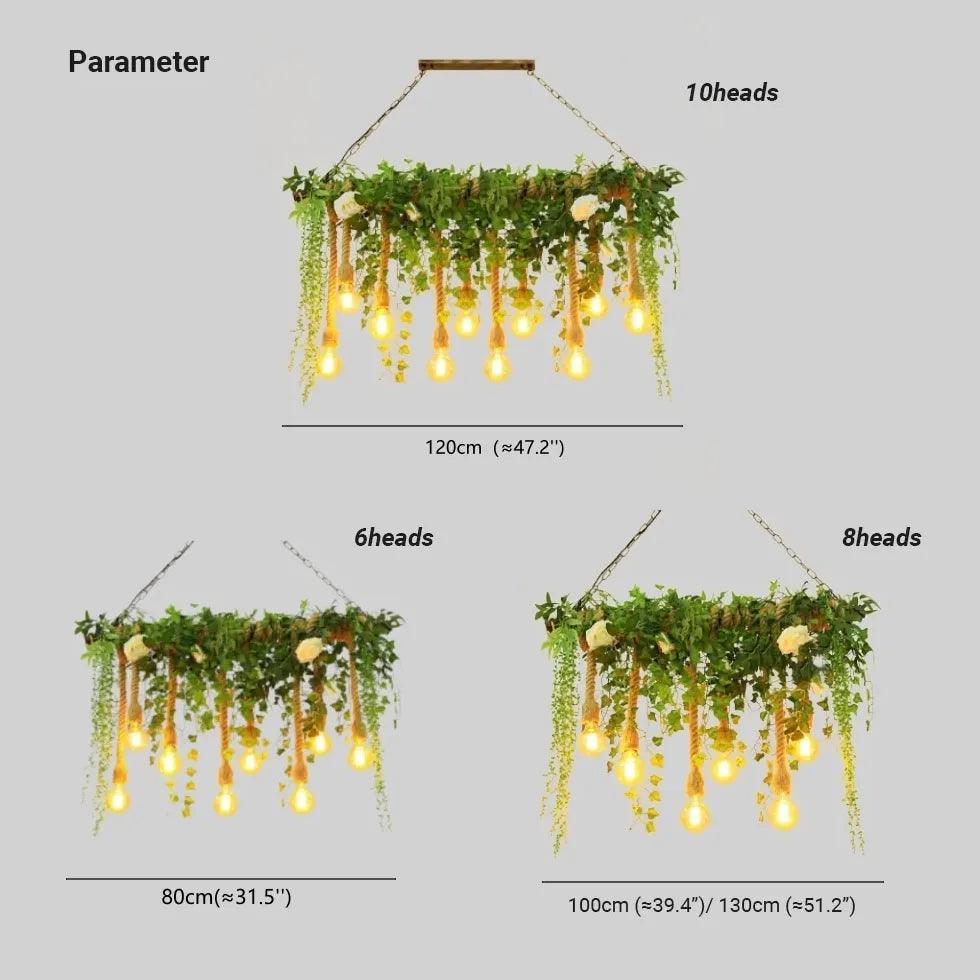 Hanging Plant & Exposed Bulb Decorative Pendant Light - Clowas