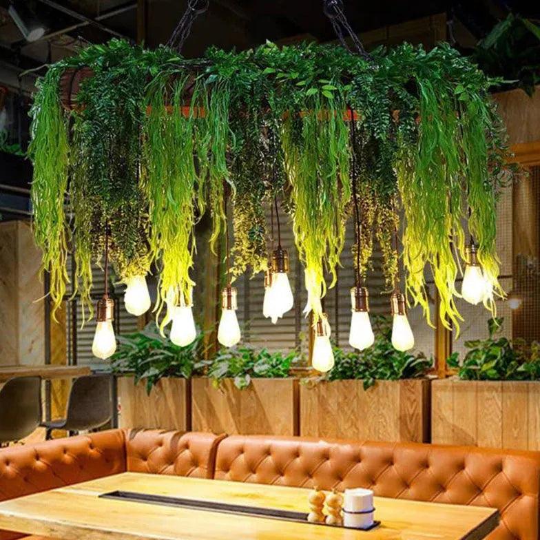 Green plants dining room pendant light - Clowas