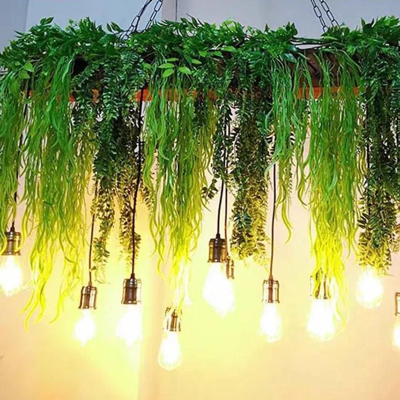 Green plants dining room pendant light - Clowas