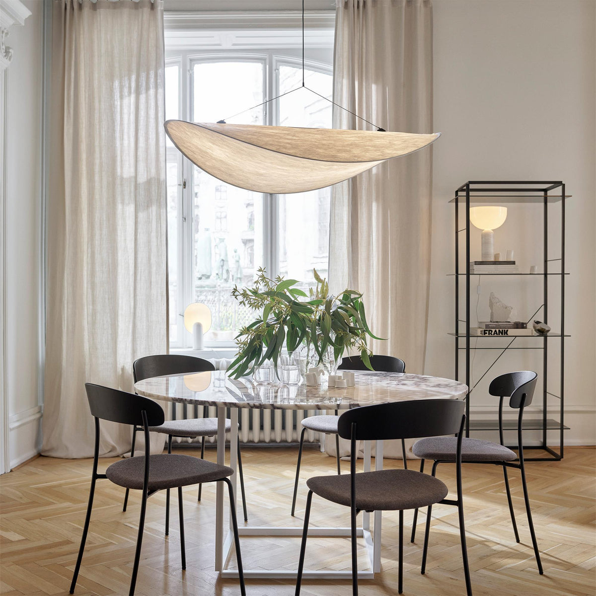 Nordic Silk Textile Pendant Light For Living Room