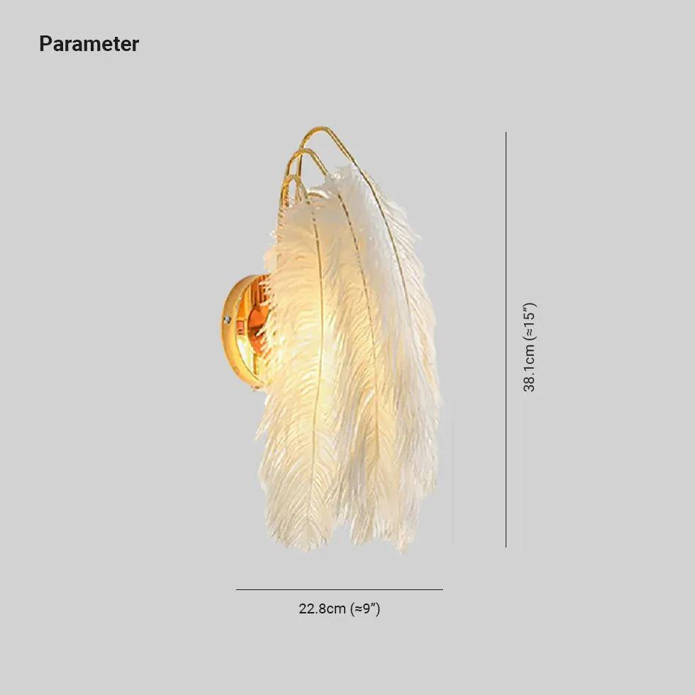 Feather Wall Light White Indoor - Clowas