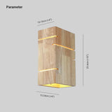 Minimalist Wooden Square Box Wall Lights