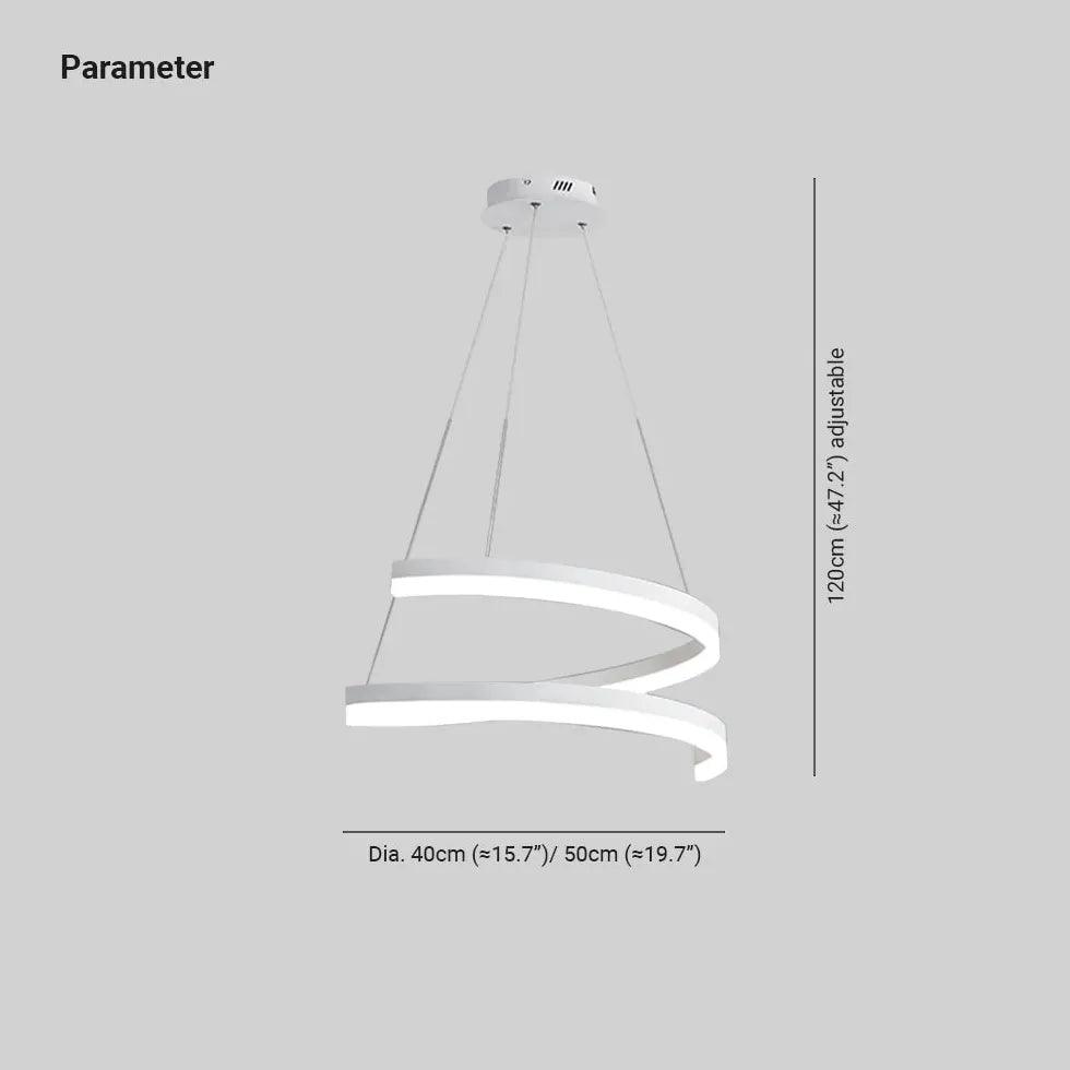 Office white led modern chandelier - Clowas