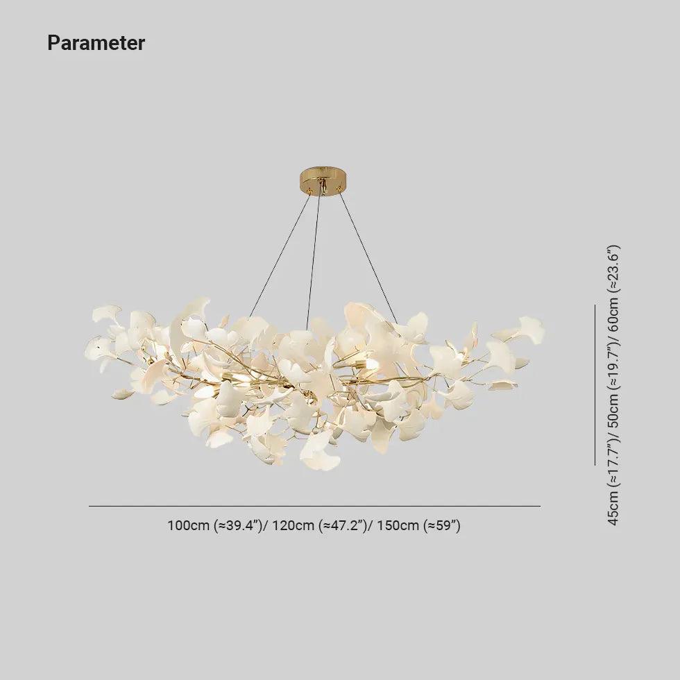 Ginkgo Leaf Shape Modern White LED Pendant Light - Clowas