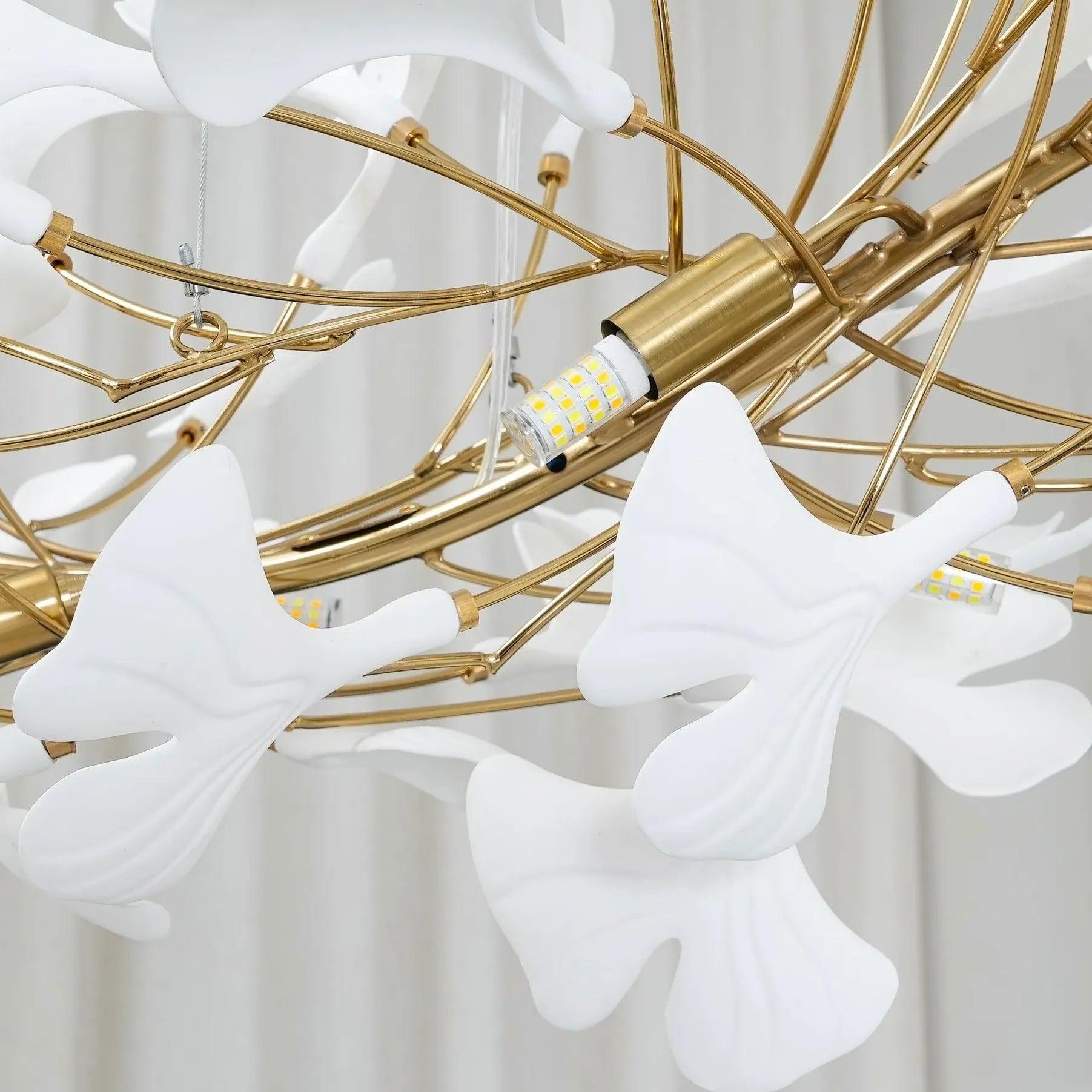 Ginkgo Leaf Shape Modern White LED Pendant Light - Clowas