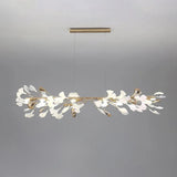 Natural Leaves Gold Dining Room Pendant Light - Clowas