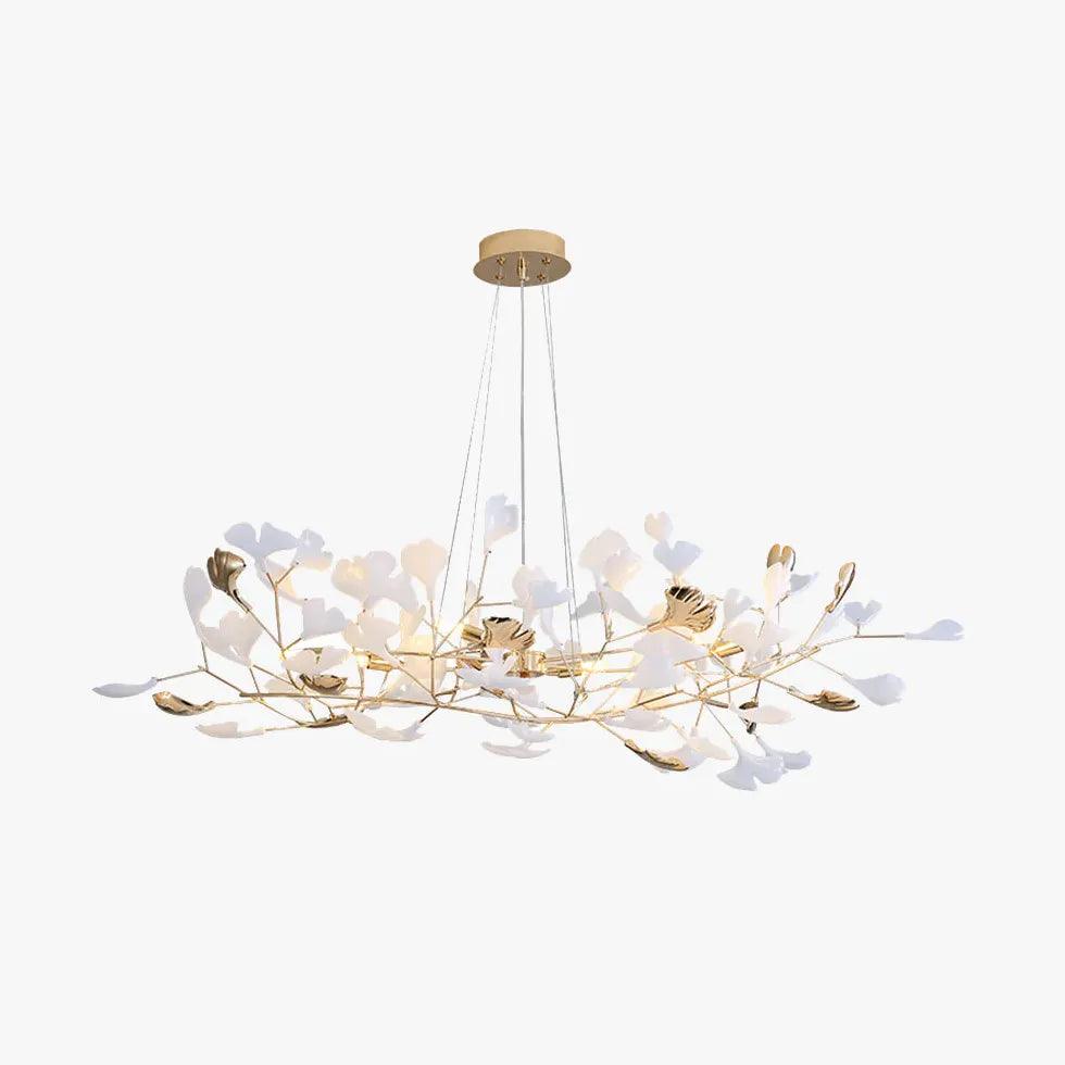 Circular Leaves Modern Gold Pendant Light - Clowas