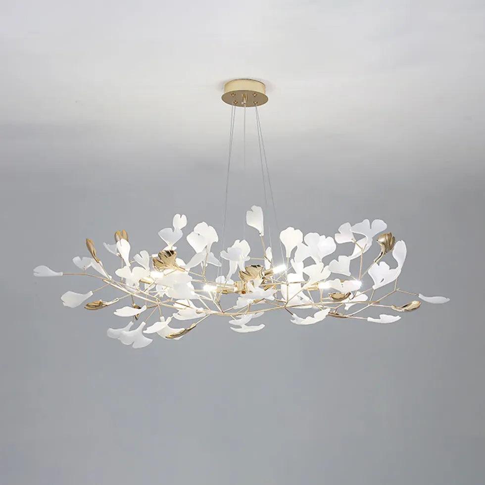 Circular Leaves Modern Gold Pendant Light - Clowas
