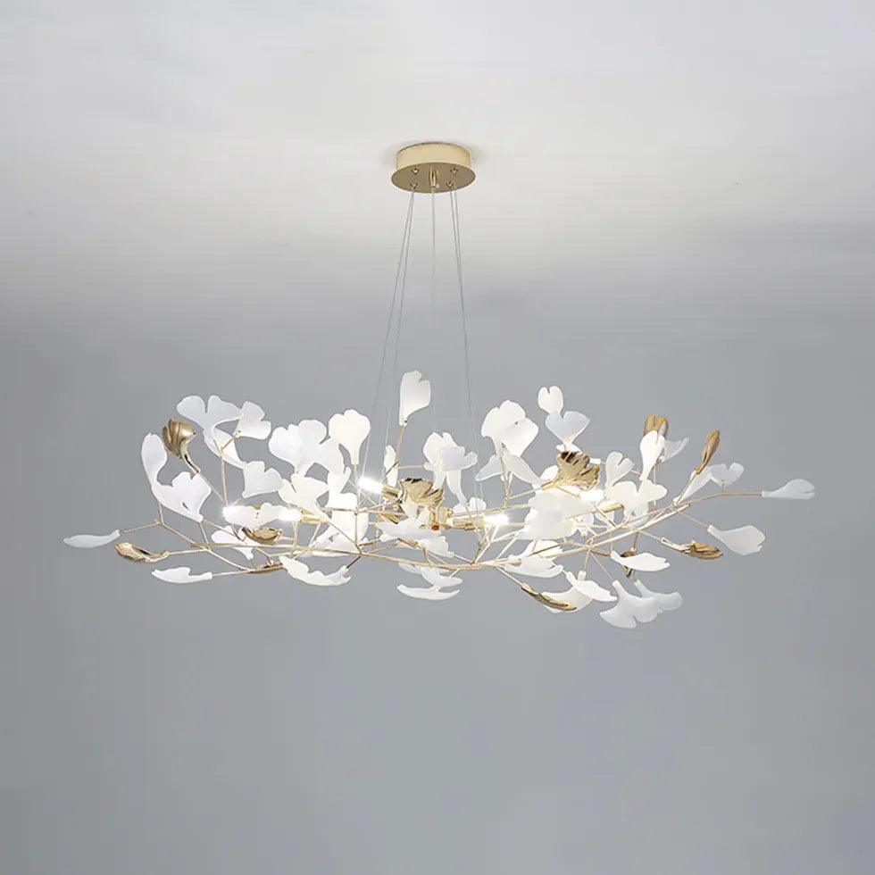 Circular Leaves Modern Gold Pendant Light - Clowas