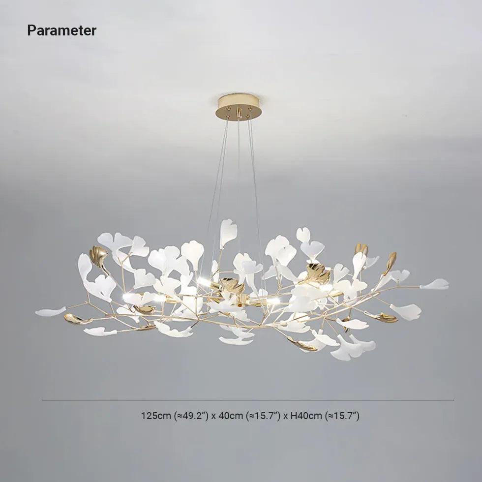 Circular Leaves Modern Gold Pendant Light - Clowas