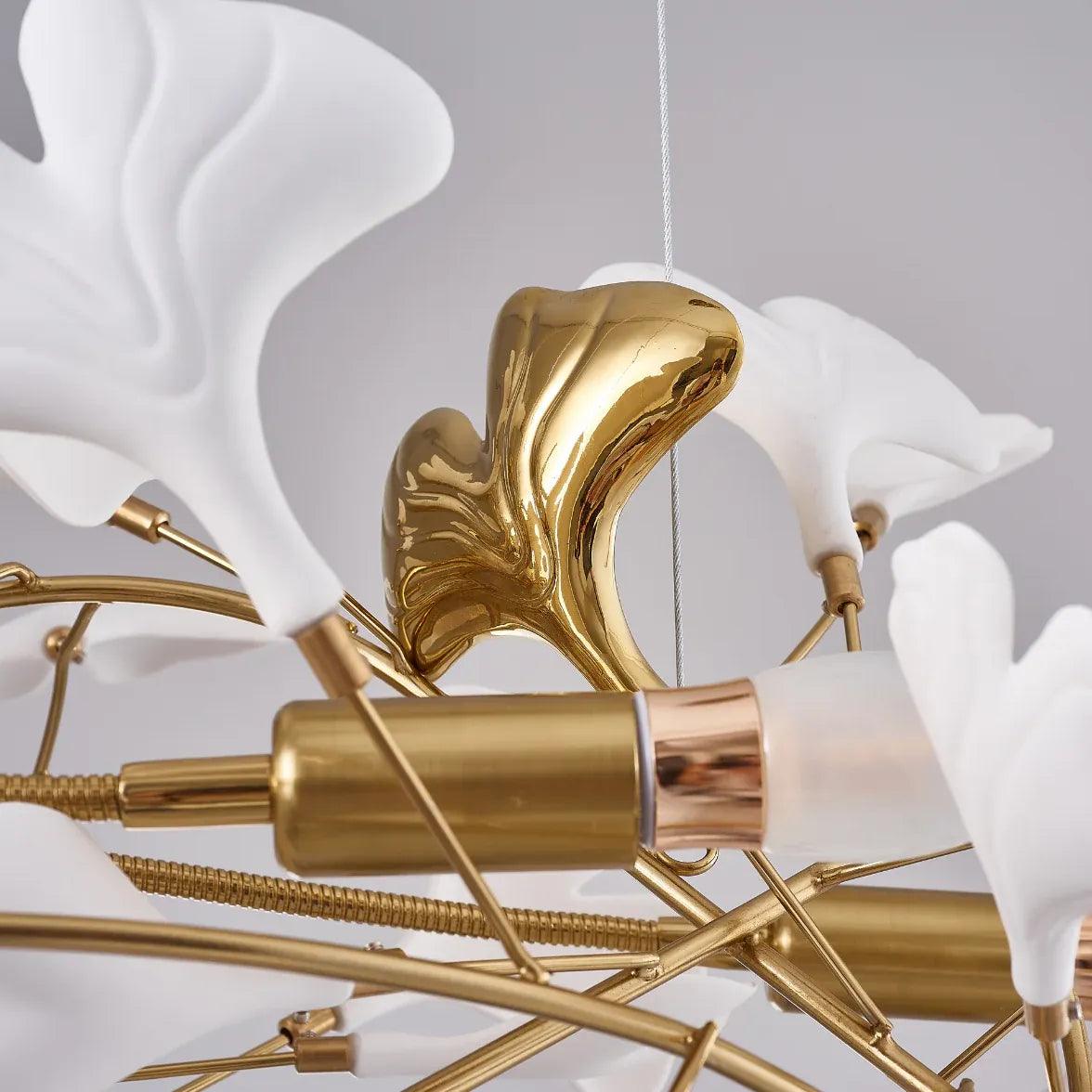 White Leaf-Shaped Modern Pendant Light - Clowas