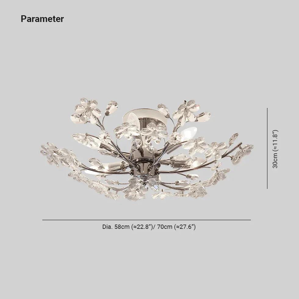 Flower Glass Modern Flush Ceiling Lights - Clowas