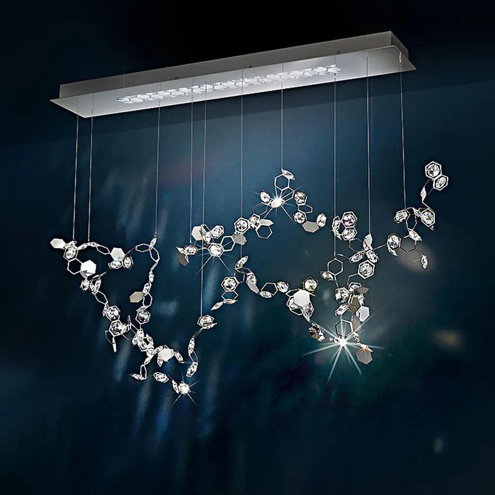 Compact Crystal Decor Modern Study Pendant Light - Clowas