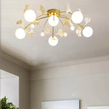 Bending Stars Bedroom Gold Flush Ceiling Lights - Clowas