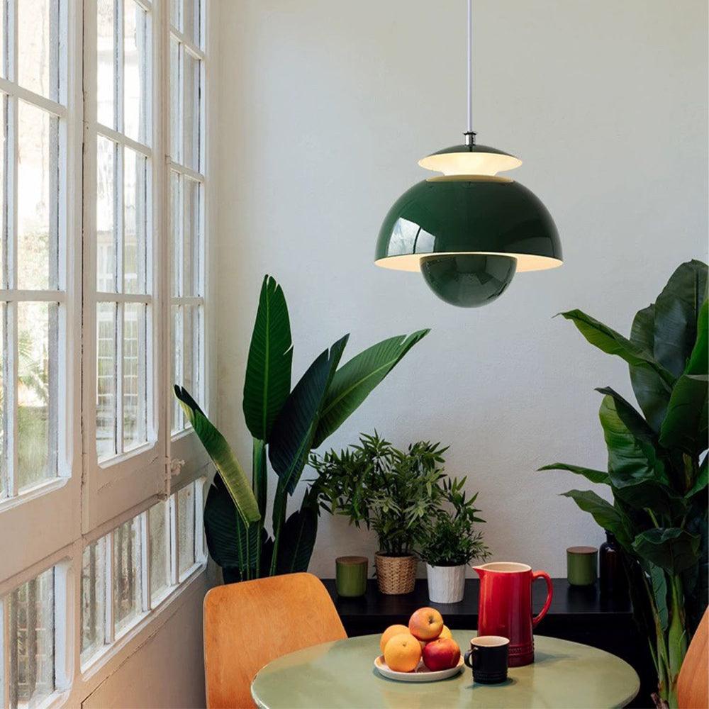 Orange Pendant Light Minimalist Bud Bedside