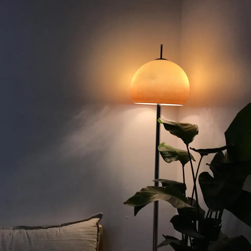 Orange Sphere Warm Light Floor Lamp - Clowas