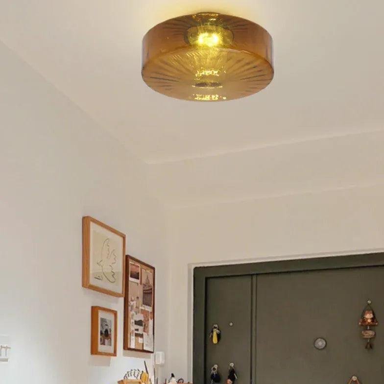 Orange Translucent Glass Vintage Ceiling Light - Clowas