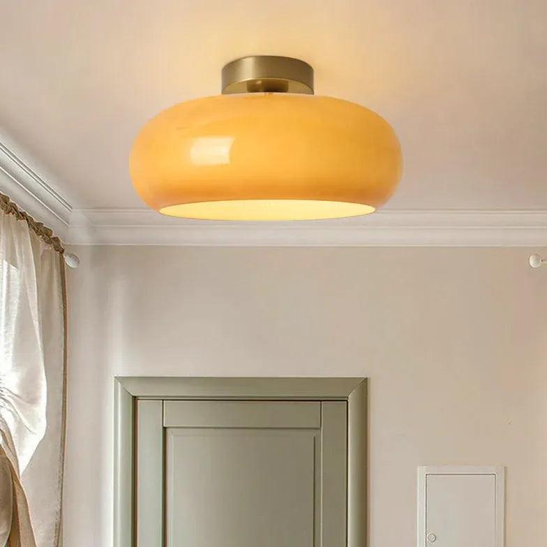 Orange Vintage Glass LED Ceiling Light - Clowas