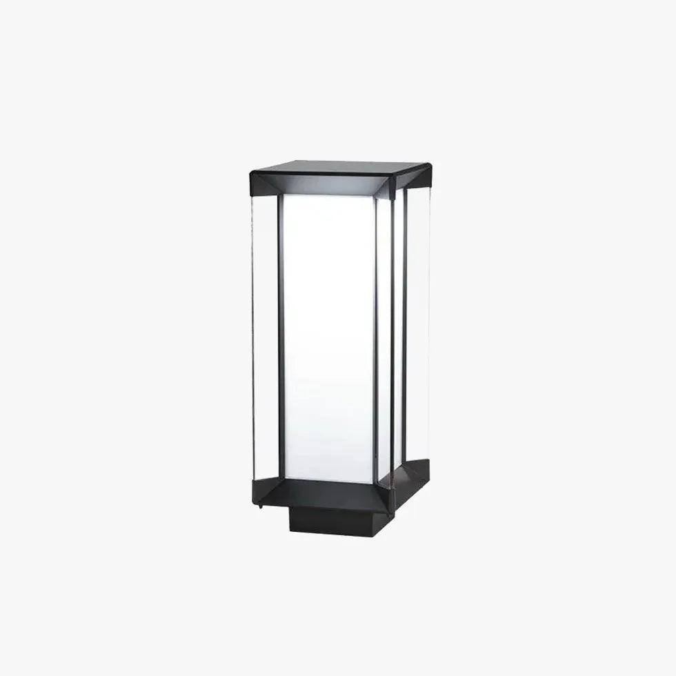 Black Cuboid Glass Led Outdoor Floor lamps - Clowas