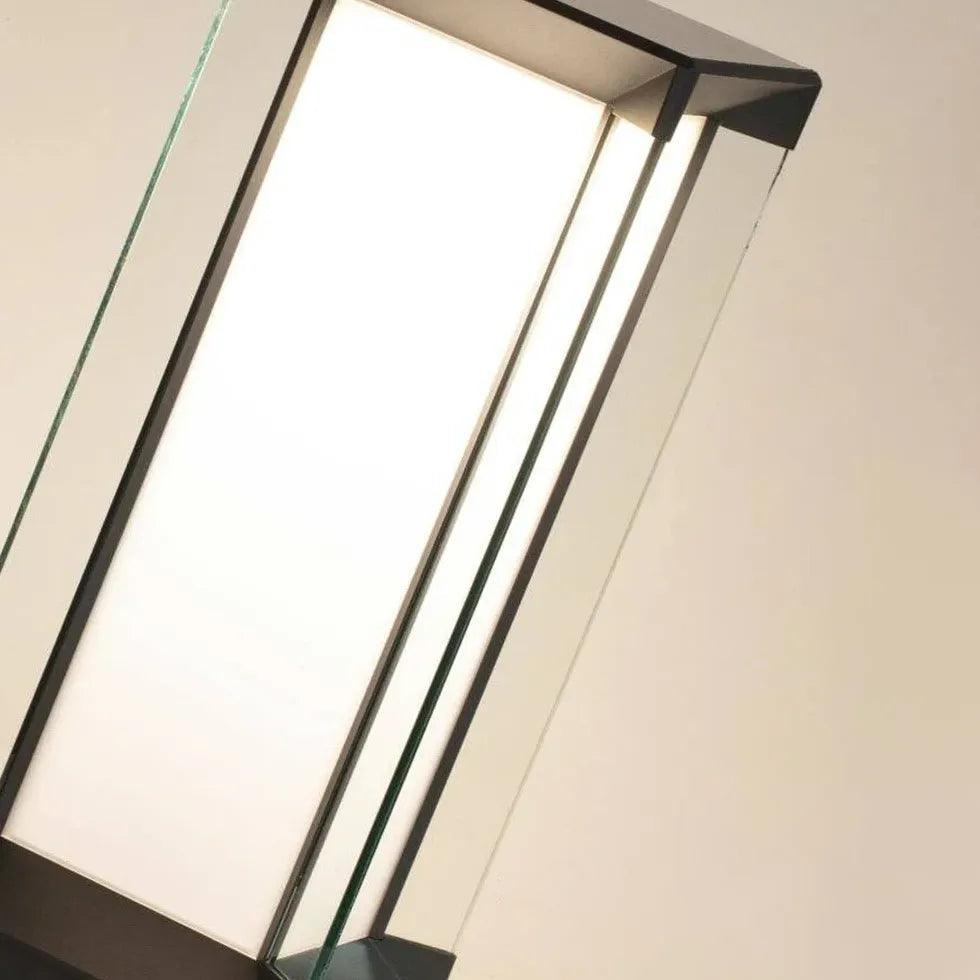 Black Cuboid Glass Led Outdoor Floor lamps - Clowas