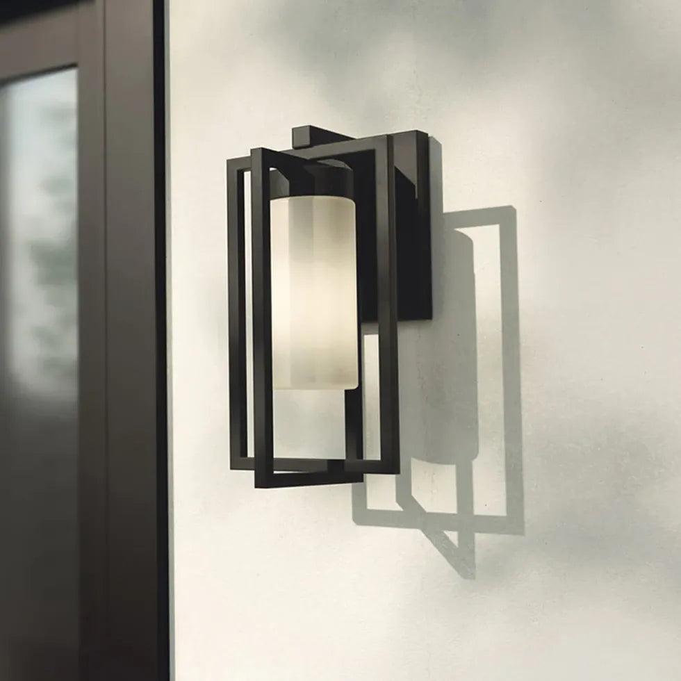 Rectangular Frame Cylindrical Outdoor Wall Lights - Clowas