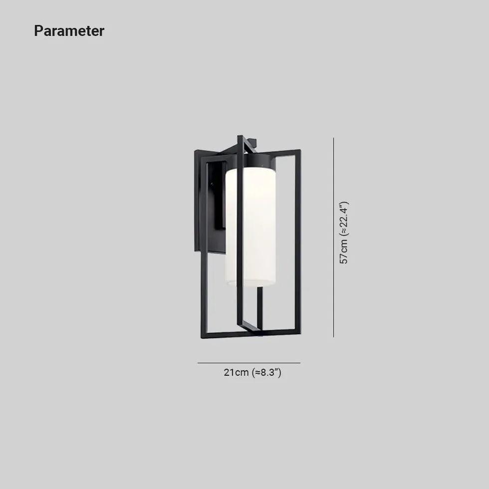 Rectangular Frame Cylindrical Outdoor Wall Lights - Clowas