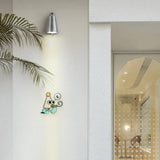 brushed metal wall lights outdoor - Clowas