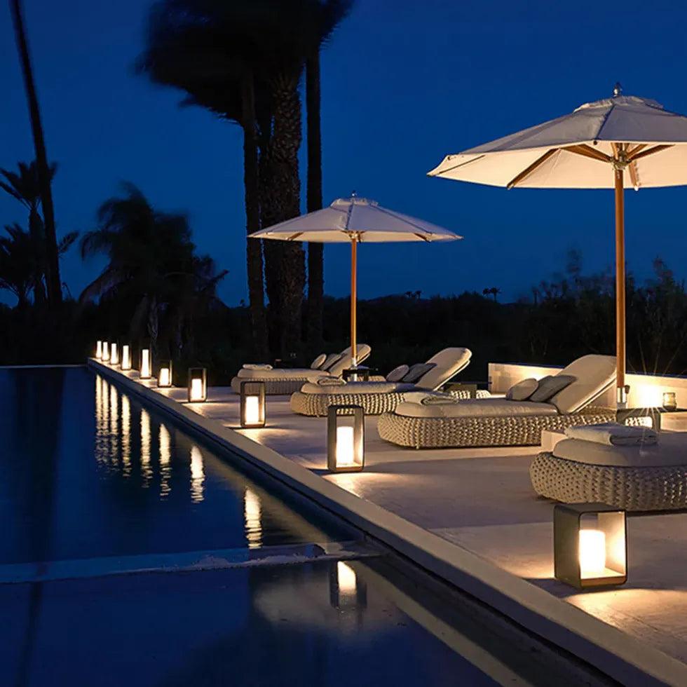Rectangular Candle Led Outdoor Floor lamps - Clowas