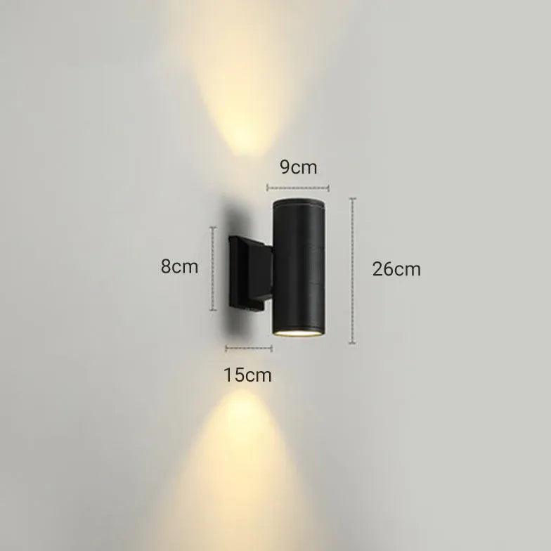 up and down outdoor wall lights black - Clowas