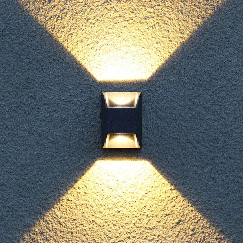 Anthracite Rectangular Outdoor Up and Down Wall Lights - Clowas