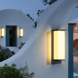 Modern Rectangular Solar Outdoor Wall Light - Clowas