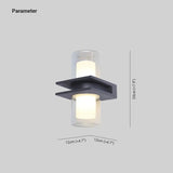 Double Glass Black Up and Down Lights - Clowas