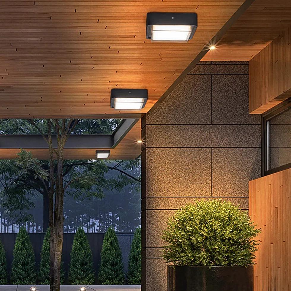 Geometric Led Porch Flush Outdoor Lights - Clowas
