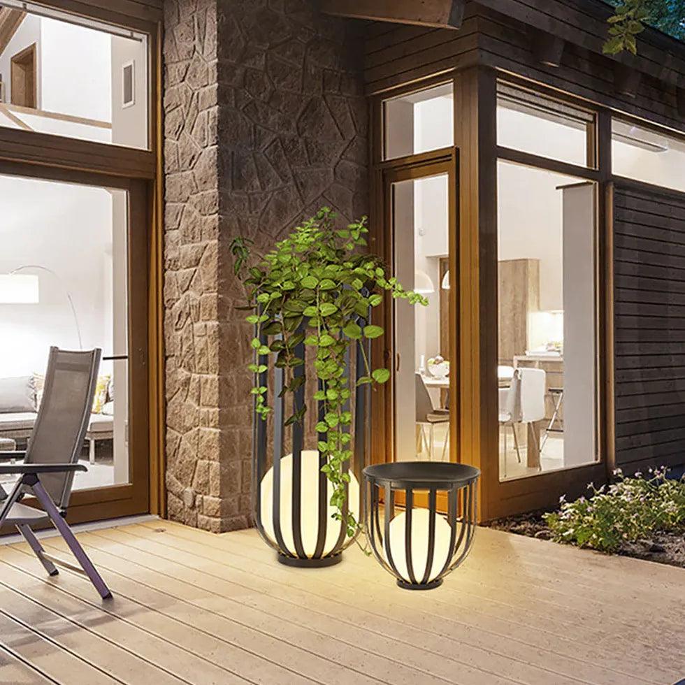 Spherical Iron Lantern Outdoor Floor lamps - Clowas
