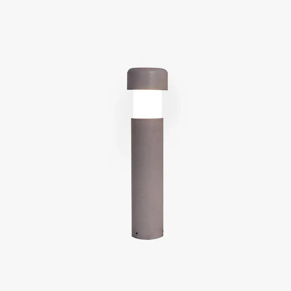 Grey Cylinder Garden Bollard Lights - Clowas