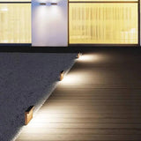 Wood Finish Rectangular Bollard Lights - Clowas