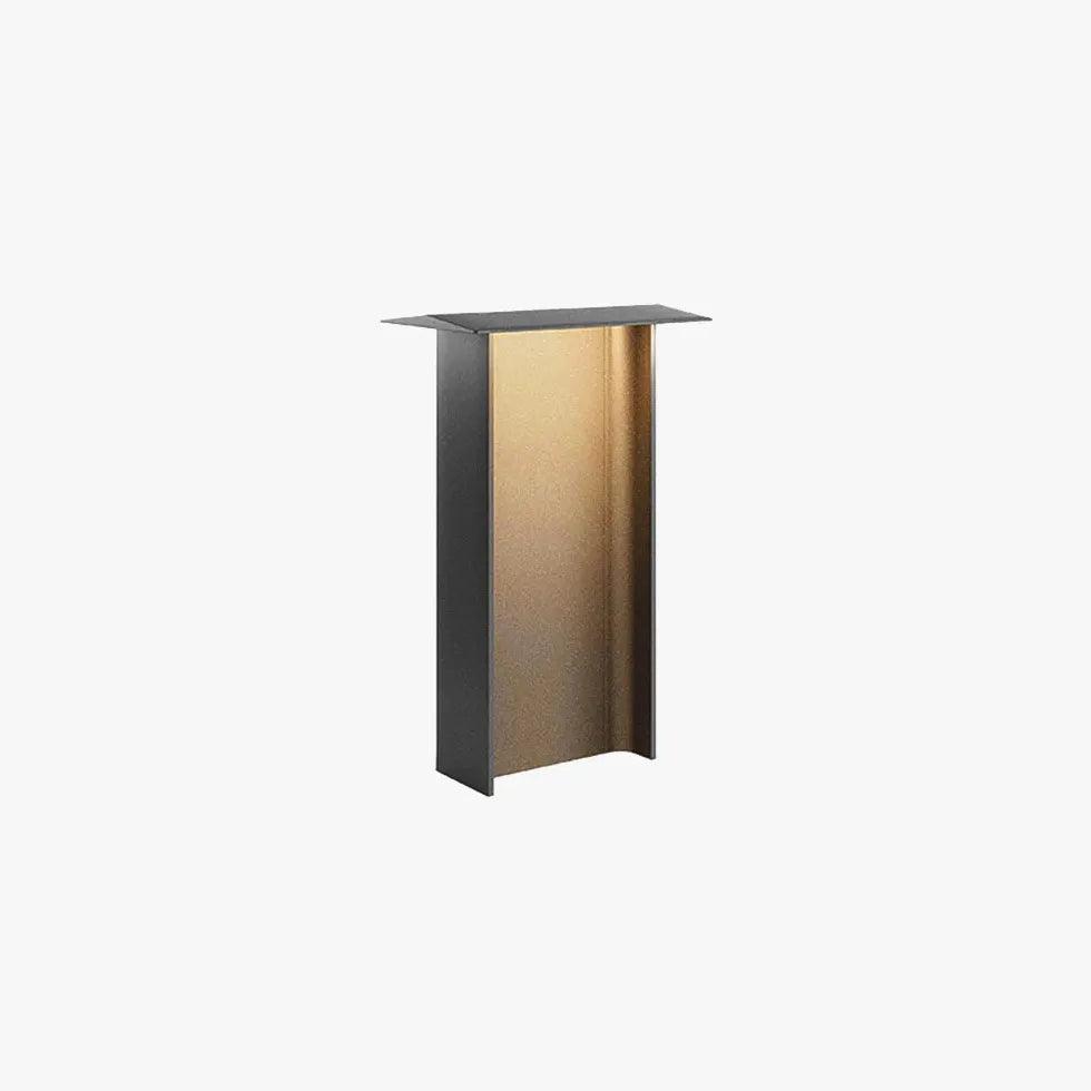 Flat Roof Black Garden Bollard Lights - Clowas