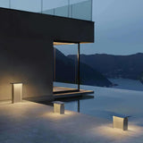 Flat Roof Black Garden Bollard Lights - Clowas