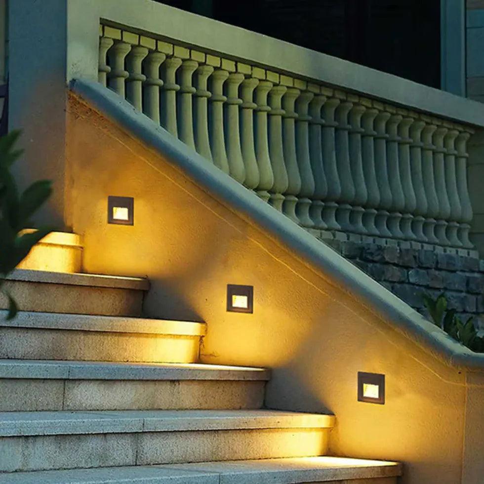 Geometric Recessed LED Step Outdoor Lights - Clowas