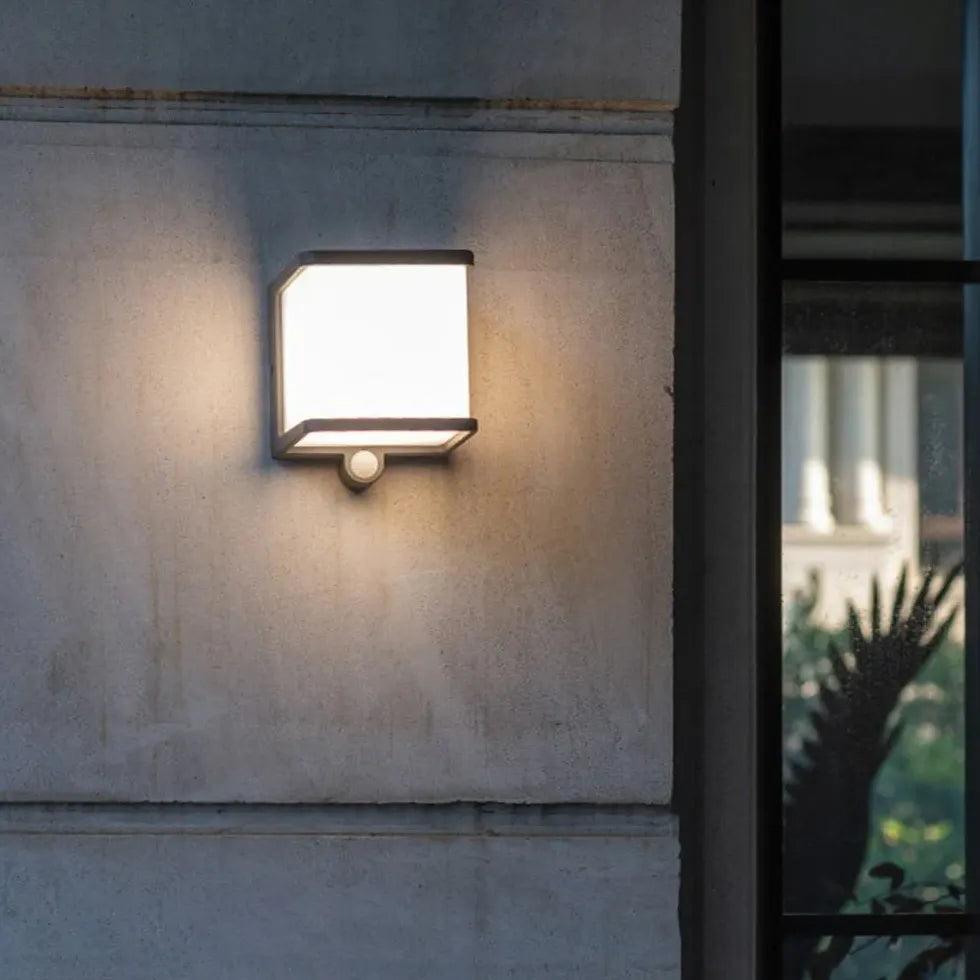 Square Motion Sensor Outdoor Wall Light - Clowas