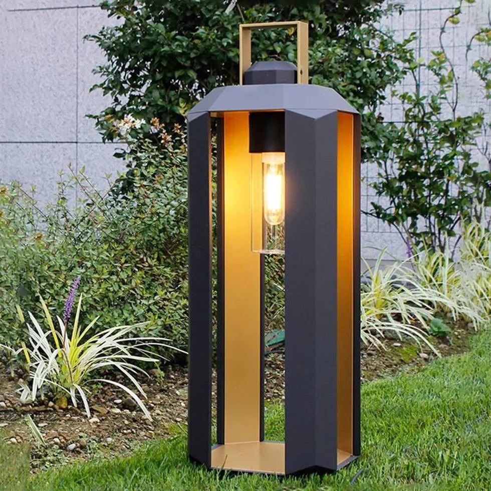 Hexagonal Handle Lantern Outdoor Floor lamps - Clowas