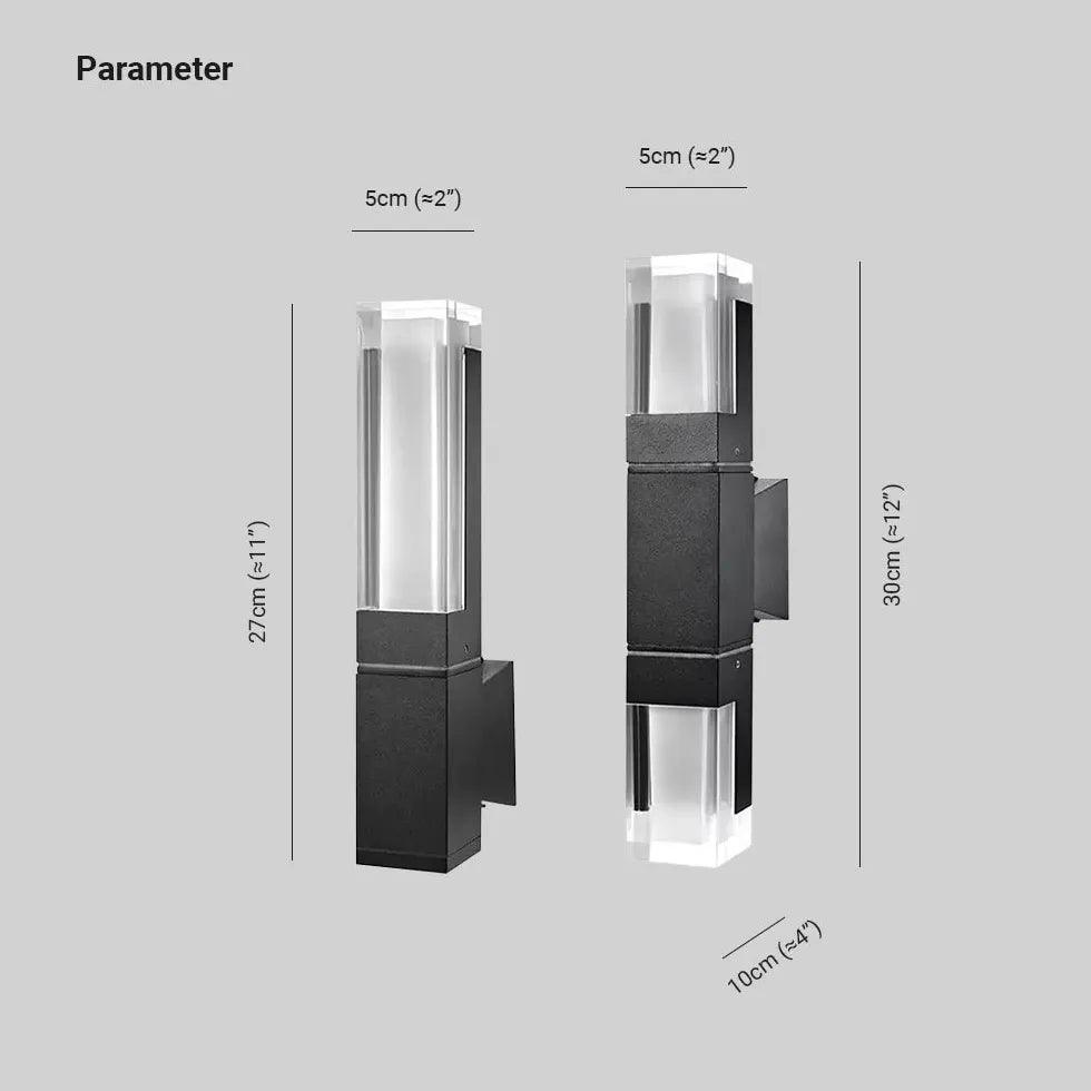 Modern Vertical Outdoor Up and Down Wall Lights - Clowas