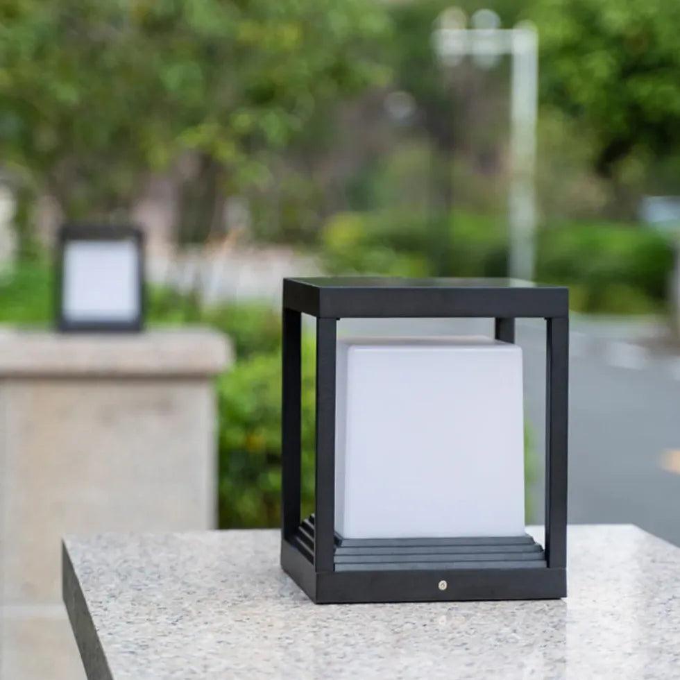 Cube Modern Outdoor Pillar Lights - Clowas