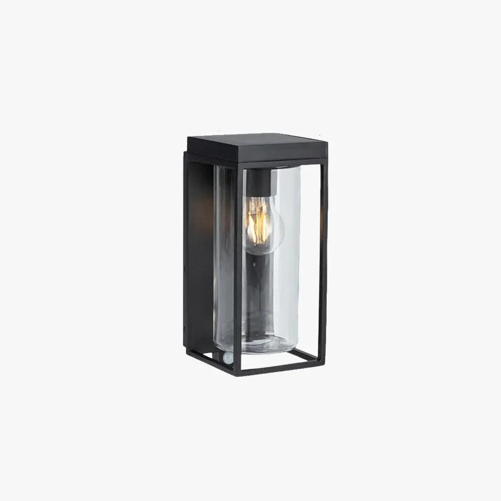 Outdoor Lantern Wall Light Black Solar - Clowas
