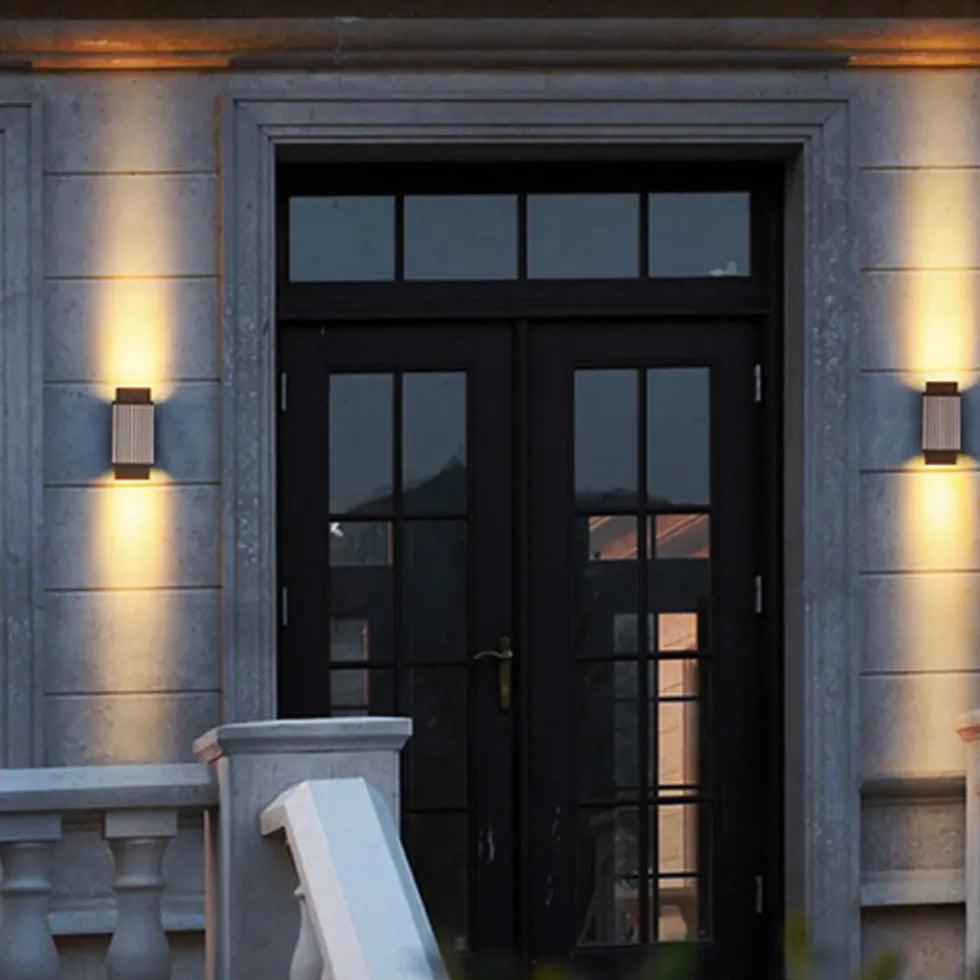 geometric shapes outdoor up and down wall lights - Clowas