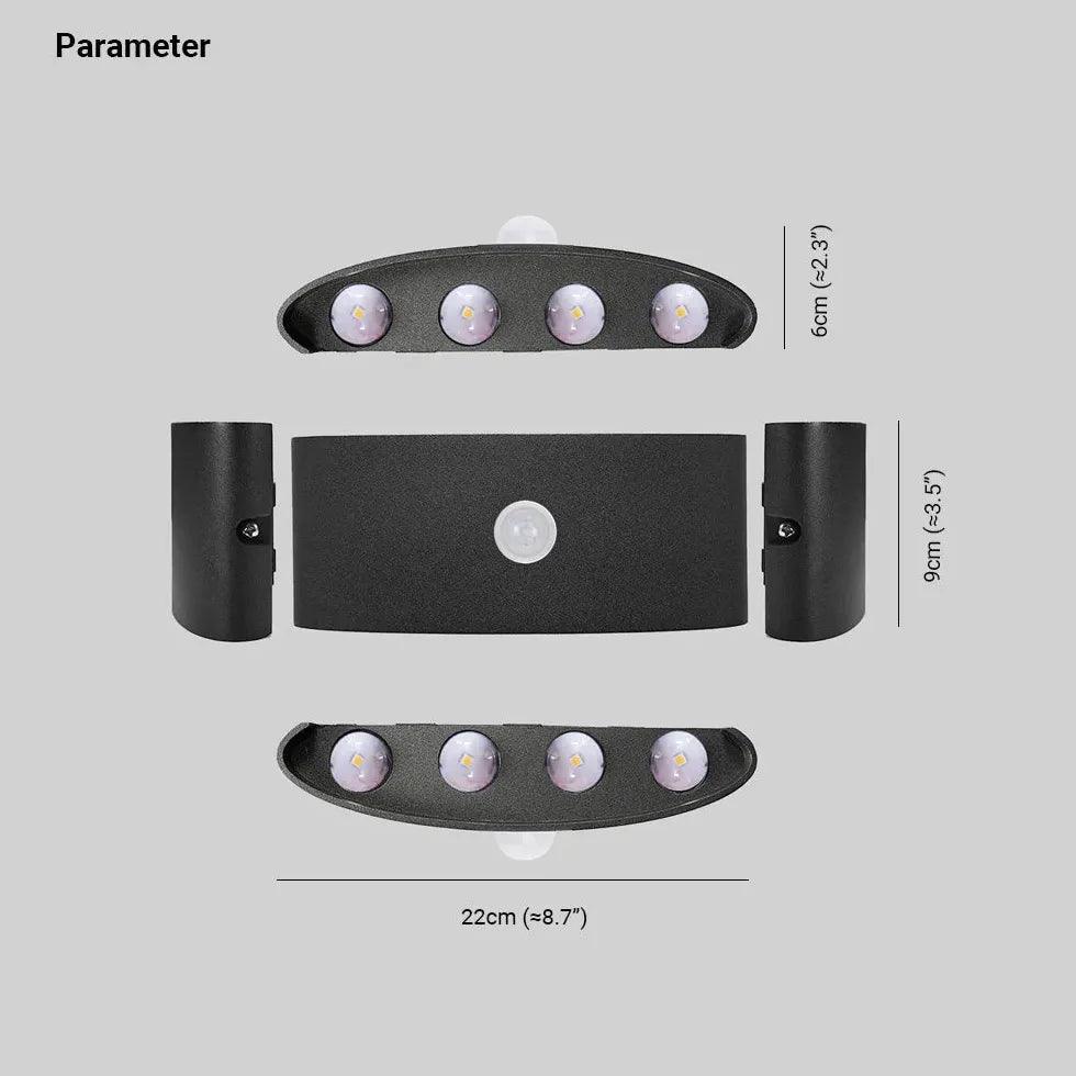 Motion Sensor LED Outdoor Up and Down Wall Lights - Clowas